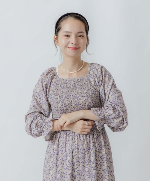 flower（フラワー）の「ロマンスブルームワンピース（ワンピース・レディース・ベージュ/ブラウン・FREE）」の17枚目の写真