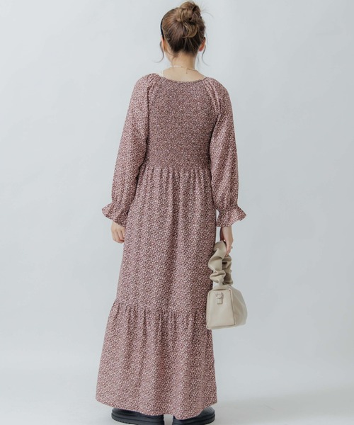 flower（フラワー）の「ロマンスブルームワンピース（ワンピース・レディース・ベージュ/ブラウン・FREE）」の3枚目の写真