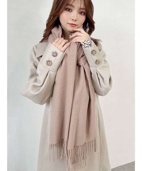 RESEXXY（リゼクシー）の「ウォーム大判ストール（ストール/ショール・レディース・ブラック/ベージュ/アイボリー・FREE）」の3枚目の写真