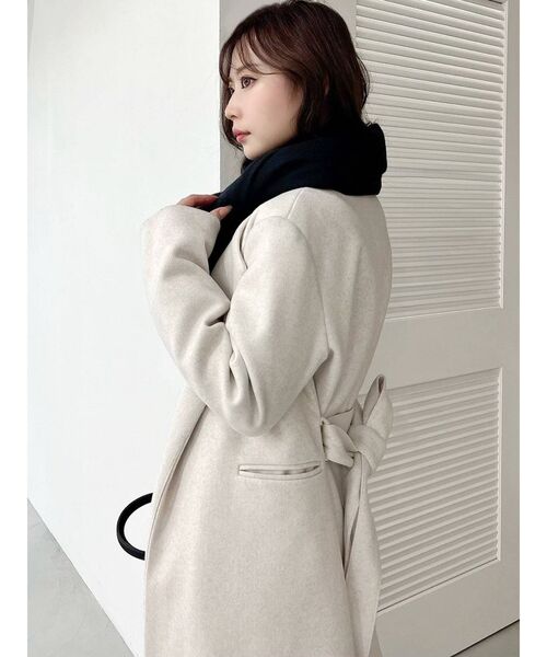 RESEXXY（リゼクシー）の「ウォーム大判ストール（ストール/ショール・レディース・ブラック/ベージュ/アイボリー・FREE）」の6枚目の写真