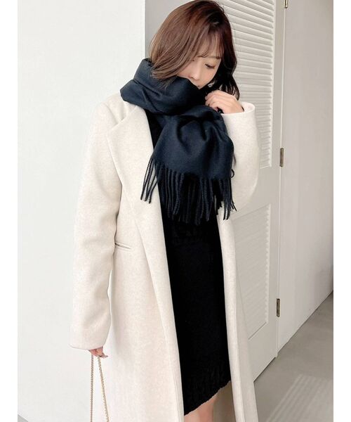 RESEXXY（リゼクシー）の「ウォーム大判ストール（ストール/ショール・レディース・ブラック/ベージュ/アイボリー・FREE）」の7枚目の写真