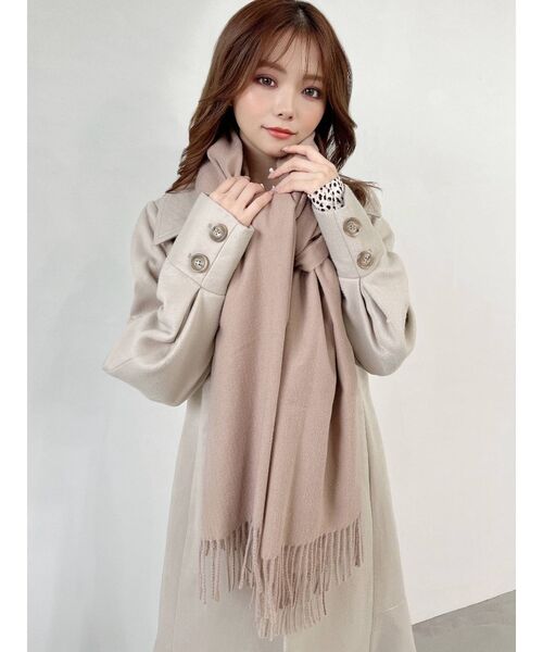 RESEXXY（リゼクシー）の「ウォーム大判ストール（ストール/ショール・レディース・ブラック/ベージュ/アイボリー・FREE）」の10枚目の写真