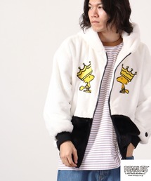 SNOOPYフェイクファーパーカー