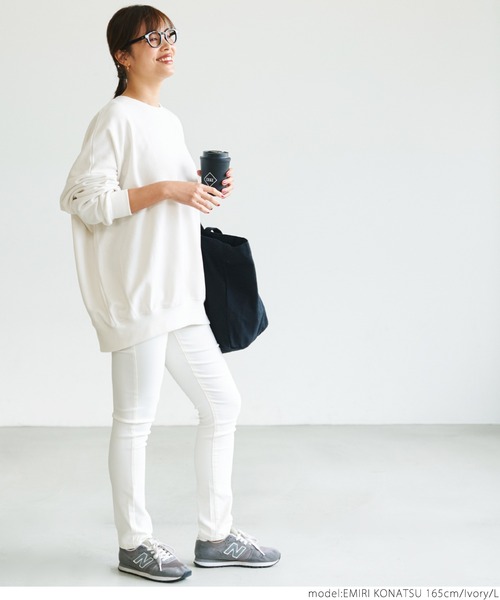 coca（coca）（コカ）の「CVC裏毛ボリューム袖スウェット（スウェット・レディース・ピンク系その他/アイボリー/ブラック/グレー・M/L）」の6枚目の写真