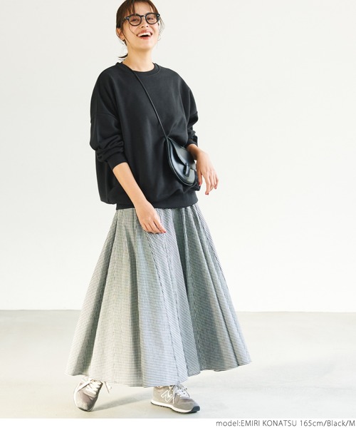 coca（coca）（コカ）の「CVC裏毛ボリューム袖スウェット（スウェット・レディース・ピンク系その他/アイボリー/ブラック/グレー・M/L）」の9枚目の写真