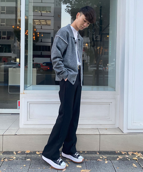 Couleur Meler(クルールメリー)の「Couleur Meler sakasa hand stitch knit cardigan(カーディガン/ボレロ・メンズ・チャコールグレー/ブルー・MEDIUM/LARGE)」の7枚目の写真