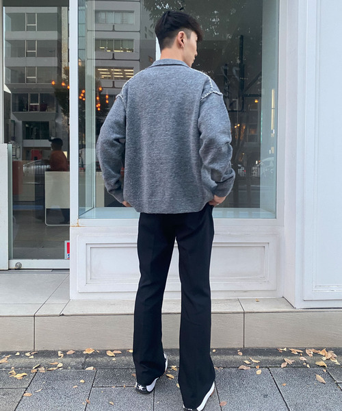 Couleur Meler(クルールメリー)の「Couleur Meler sakasa hand stitch knit cardigan(カーディガン/ボレロ・メンズ・チャコールグレー/ブルー・MEDIUM/LARGE)」の8枚目の写真