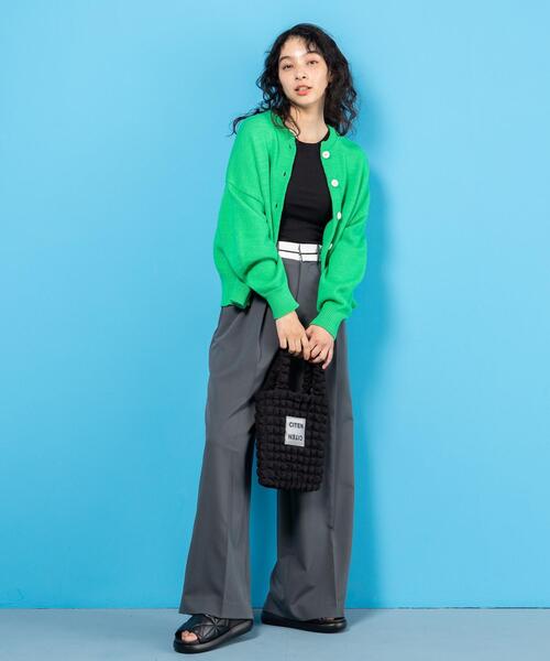 CITEN（シテン）の「＜CITEN＞リリヤーン ルーズニット カーディガン（カーディガン/ボレロ・レディース・ケリー/オフホワイト/シャーベット・FREE）」の5枚目の写真