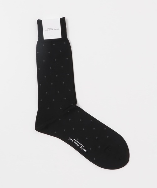 URBAN RESEARCH DOORS（アーバンリサーチドアーズ）の「LIFE STYLE TAILOR　ドット柄ドレスソックス（ソックス/靴下・メンズ・ネイビー/ブラウン/ブラック・-）」の2枚目の写真