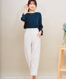 バックレースアップストレートパンツ