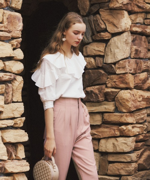 NOELA(ノエラ)の「バックレースアップストレートパンツ(その他パンツ・レディース・ピンク/ブルー/ベージュ・S/M)」の3枚目の写真