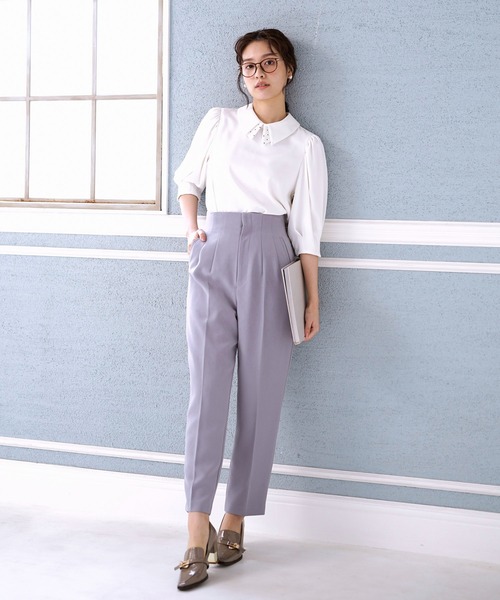 NOELA(ノエラ)の「バックレースアップストレートパンツ(その他パンツ・レディース・ピンク/ブルー/ベージュ・S/M)」の2枚目の写真