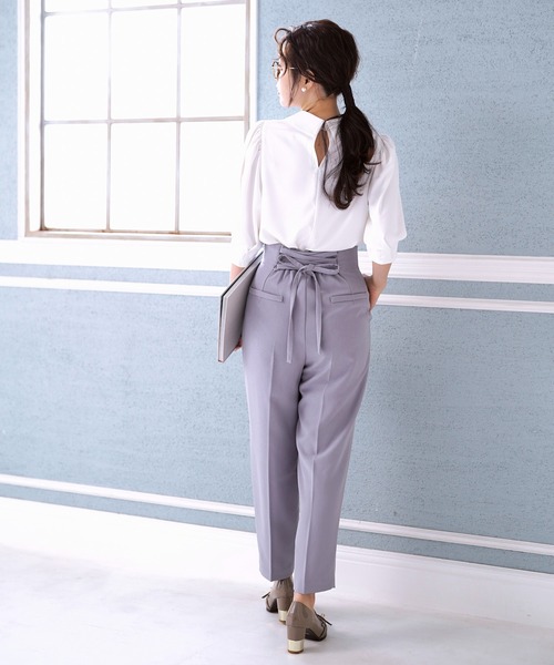 NOELA(ノエラ)の「バックレースアップストレートパンツ(その他パンツ・レディース・ピンク/ブルー/ベージュ・S/M)」の8枚目の写真