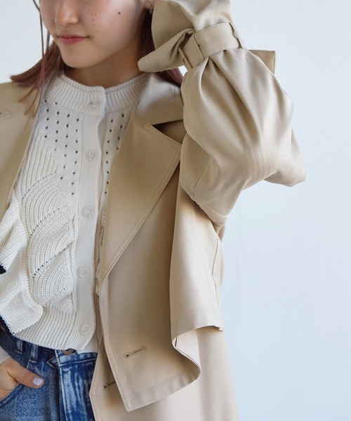 w closet(ダブルクローゼット)の「【SETアイテム】トレンチジャケット&ロングジレ(トレンチコート・レディース・ライトベージュ/キナリ・FREE)」の21枚目の写真