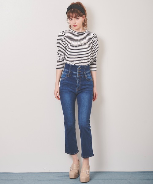 31 Sons de mode(トランテアン ソン ドゥ モード)の「ロゴロングスリーブTシャツ(Tシャツ/カットソー・レディース・オフホワイト/ブラック×ホワイト・36)」の13枚目の写真