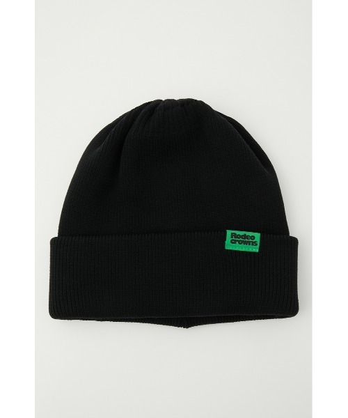 RODEO CROWNS WIDE BOWL（ロデオクラウンズワイドボウル）の「カラーリブビーニー（ニットキャップ/ビーニー・レディース・ホワイト/ブラック/パープル/キャメル・FREE）」の3枚目の写真