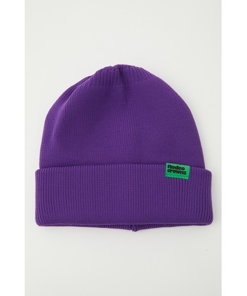 RODEO CROWNS WIDE BOWL（ロデオクラウンズワイドボウル）の「カラーリブビーニー（ニットキャップ/ビーニー・レディース・ホワイト/ブラック/パープル/キャメル・FREE）」の13枚目の写真
