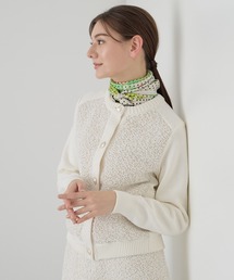 ANAYI | ホワイトラメツイードコンビ カーディガン(カーディガン/ボレロ)