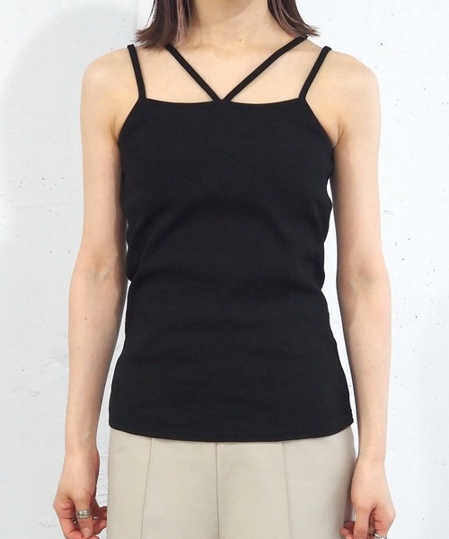 tiptop（ティップトップ）の「【選べる2サイズ/web限定カラーあり】カップ付きホルターキャミソール（キャミソール・レディース・オレンジ/グリーン/オフホワイト/ブラック/A/グリーン系その他/ブルー/チャコールグレー/レッド・FREE/SHORT）」の21枚目の写真