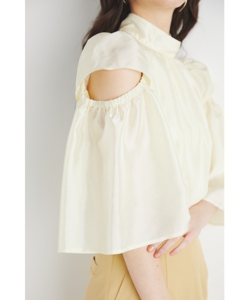 rienda(リエンダ)の「スラッシュアームブラウス 春服(シャツ/ブラウス・レディース・ブルー系その他3/ブラック系その他/ライトイエロー/グレー・FREE)」の19枚目の写真