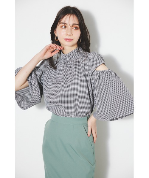 rienda(リエンダ)の「スラッシュアームブラウス 春服(シャツ/ブラウス・レディース・ブルー系その他3/ブラック系その他/ライトイエロー/グレー・FREE)」の22枚目の写真