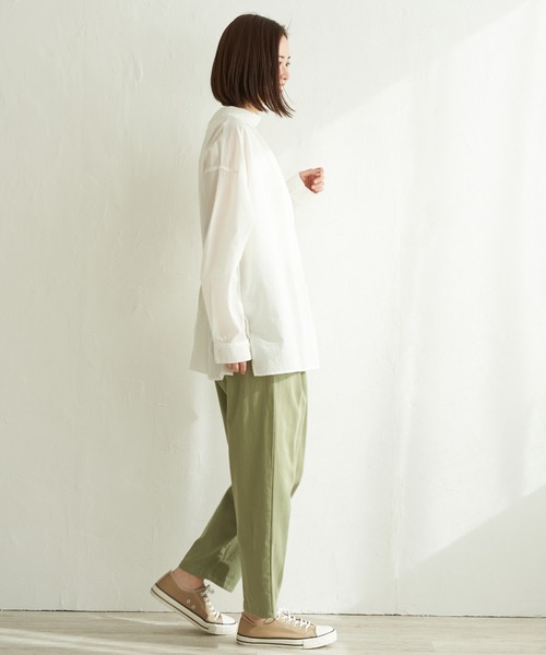 LBC（エルビーシー）の「ふんわり70コットン2WAYシャツ（シャツ/ブラウス・レディース・イエロー/パープル/ホワイト/ブルー・M）」の6枚目の写真