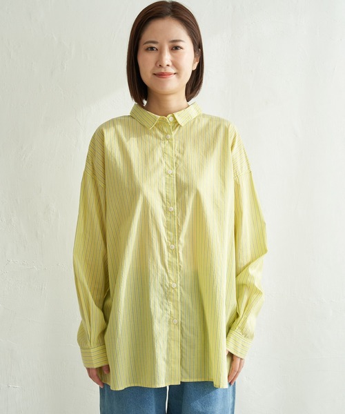 LBC（エルビーシー）の「ふんわり70コットン2WAYシャツ（シャツ/ブラウス・レディース・イエロー/パープル/ホワイト/ブルー・M）」の13枚目の写真