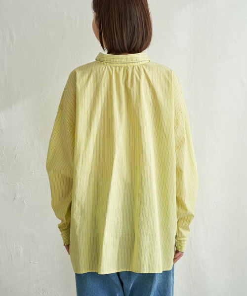 LBC（エルビーシー）の「ふんわり70コットン2WAYシャツ（シャツ/ブラウス・レディース・イエロー/パープル/ホワイト/ブルー・M）」の15枚目の写真