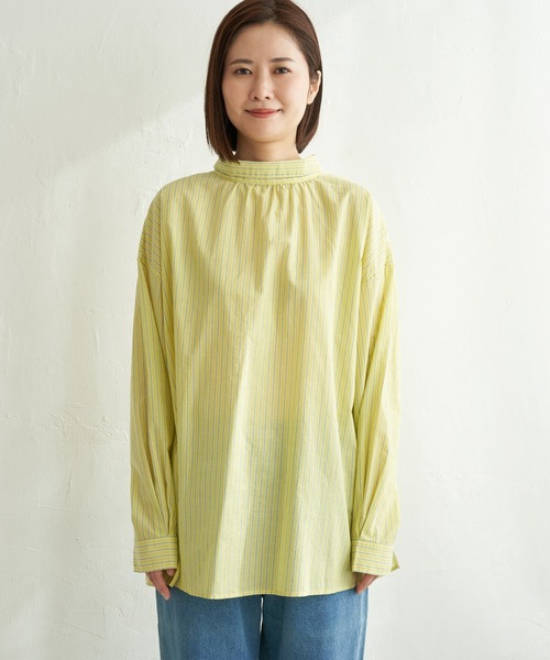 LBC（エルビーシー）の「ふんわり70コットン2WAYシャツ（シャツ/ブラウス・レディース・イエロー/パープル/ホワイト/ブルー・M）」の21枚目の写真