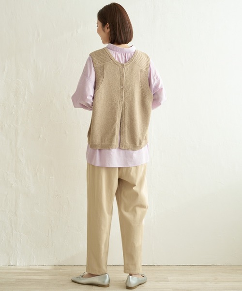 LBC（エルビーシー）の「ふんわり70コットン2WAYシャツ（シャツ/ブラウス・レディース・イエロー/パープル/ホワイト/ブルー・M）」の10枚目の写真