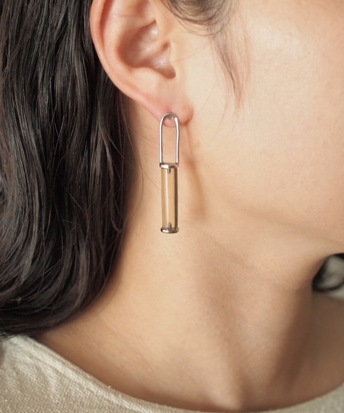 ADER（アデル）の「GEM hoop pierce（ピアス（両耳用）・レディース・シルバー/ゴールド・フリー）」の9枚目の写真
