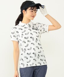 BEAMS GOLF（ビームスゴルフ）の「〈WOMEN〉BEAMS GOLF ORANGE LABEL / スリンキーロゴ ストレッチ鹿の子 ポロシャツ（ポロシャツ）」