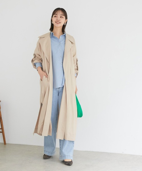 Doux archives（ドゥアルシーヴ）の「麻混BIGカラー袖折り返し