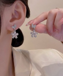 LAC-VERT（ラック・ヴェール）の「フラワー×バタフライピアス（ピアス（両耳用））」