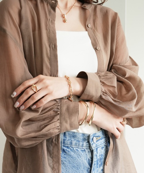 GOLDY（ゴールディ）の「【GOLDY】2連風メタルバングル（ブレスレット・レディース・シルバー/ゴールド・FREE）」の8枚目の写真