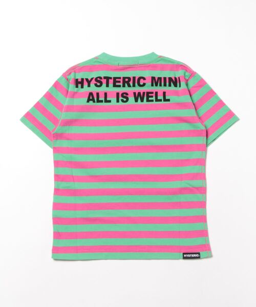 HYSTERIC MINI（ヒステリックミニ）の「Catch the moment MINI&MAMA ボーダー半袖Tシャツ（Tシャツ/カットソー・キッズ・ブラック/エメラルド・120cm/110cm/105cm）」の3枚目の写真
