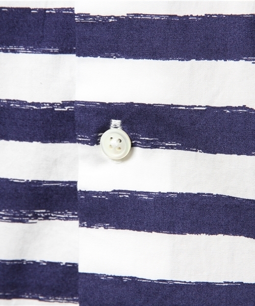 417 EDIFICE（フォーワンセブンエディフィス）の「◇カスレボーダーブロードレギュラーカラー 7/S シャツ（シャツ/ブラウス・メンズ・ネイビー・MEDIUM/SMALL/LARGE）」の8枚目の写真