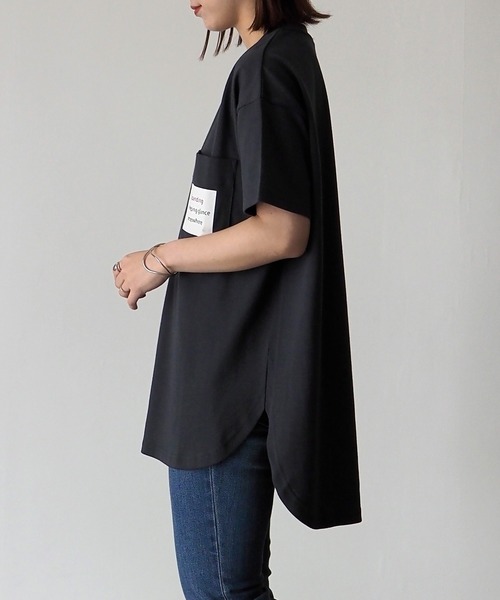 Riberry（リベリー）の「胸ポケットプリントT（Tシャツ/カットソー・レディース・オフホワイト/スミクロ・FREE）」の17枚目の写真