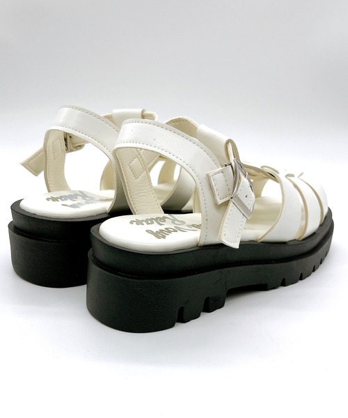 Noubel Voug Relax（ヌーベルヴォーグリラックス）の「グルカデザイン厚底サンダル（サンダル・レディース・ブラック/ホワイト・L/LL/M/S）」の15枚目の写真