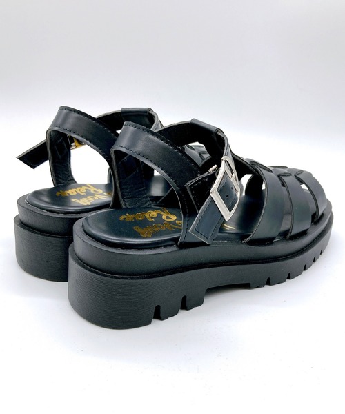 Noubel Voug Relax（ヌーベルヴォーグリラックス）の「グルカデザイン厚底サンダル（サンダル・レディース・ブラック/ホワイト・L/LL/M/S）」の11枚目の写真
