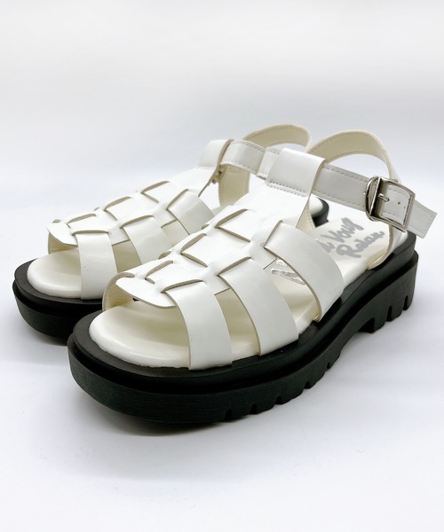 Noubel Voug Relax（ヌーベルヴォーグリラックス）の「グルカデザイン厚底サンダル（サンダル・レディース・ブラック/ホワイト・L/LL/M/S）」の13枚目の写真