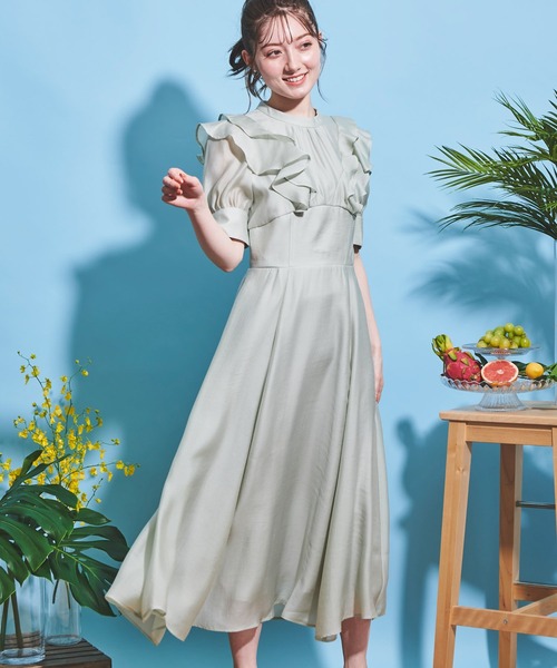 NOELA（ノエラ）の「ワイドウエストフリルワンピース（ワンピース