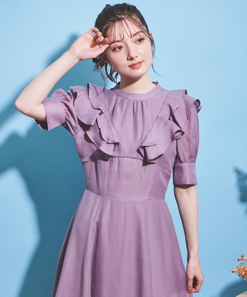NOELA（ノエラ）の「ワイドウエストフリルワンピース（ワンピース・レディース・ベージュ/ライトグリーン/ラベンダー・S/M）」の15枚目の写真