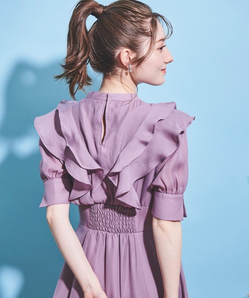 NOELA（ノエラ）の「ワイドウエストフリルワンピース（ワンピース・レディース・ベージュ/ライトグリーン/ラベンダー・S/M）」の20枚目の写真