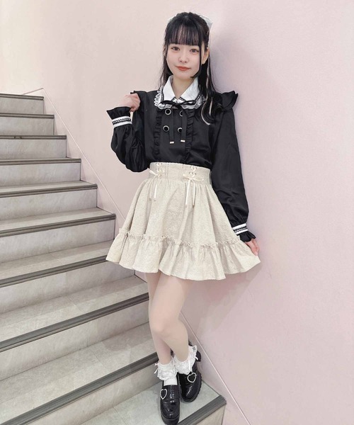 ROJITA（ロジータ）の「レースアップジャガードスカート（スカート・レディース・サックスブルー/ベージュ/ブラック・FREE）」の10枚目の写真