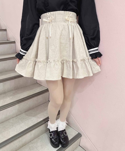 ROJITA（ロジータ）の「レースアップジャガードスカート（スカート・レディース・サックスブルー/ベージュ/ブラック・FREE）」の11枚目の写真