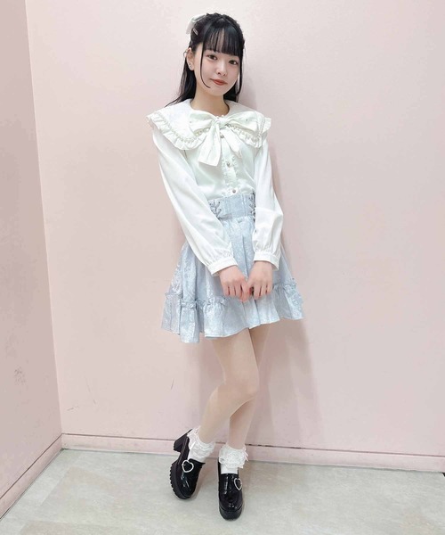 ROJITA（ロジータ）の「レースアップジャガードスカート（スカート・レディース・サックスブルー/ベージュ/ブラック・FREE）」の17枚目の写真