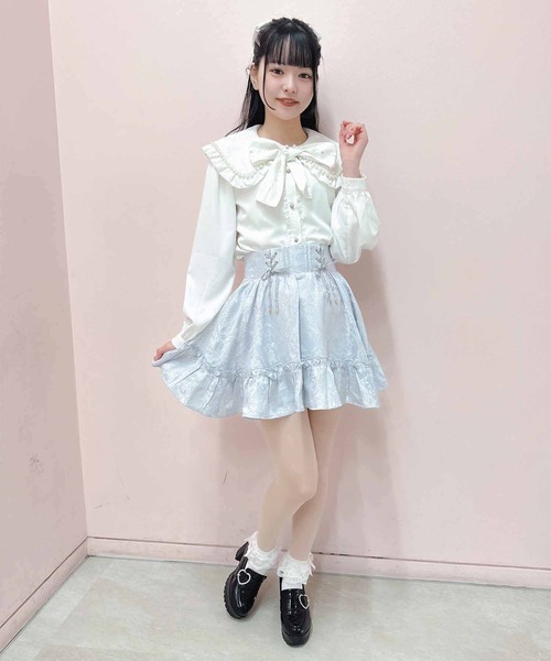 ROJITA（ロジータ）の「レースアップジャガードスカート（スカート・レディース・サックスブルー/ベージュ/ブラック・FREE）」の22枚目の写真