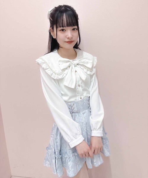 ROJITA（ロジータ）の「レースアップジャガードスカート（スカート・レディース・サックスブルー/ベージュ/ブラック・FREE）」の12枚目の写真