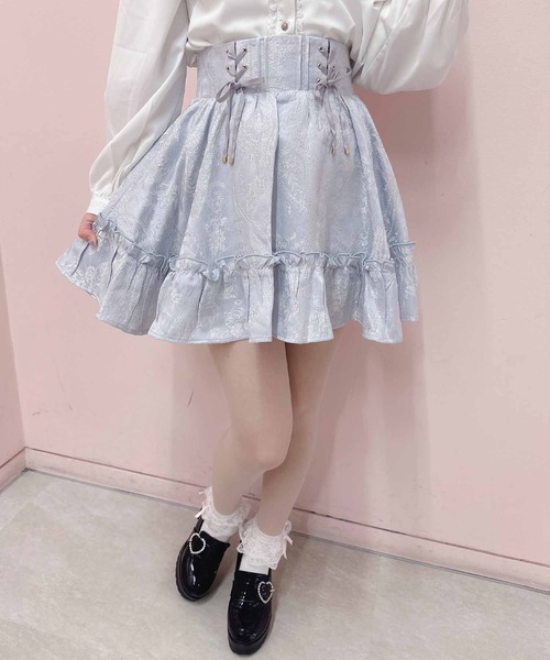 ROJITA（ロジータ）の「レースアップジャガードスカート（スカート・レディース・サックスブルー/ベージュ/ブラック・FREE）」の18枚目の写真